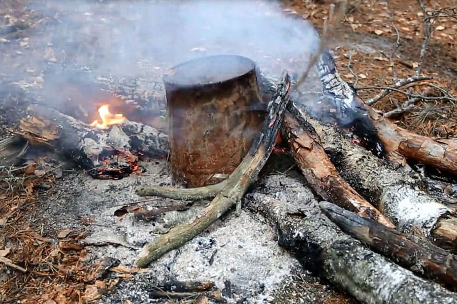 Приготовление рыбы на костре -2