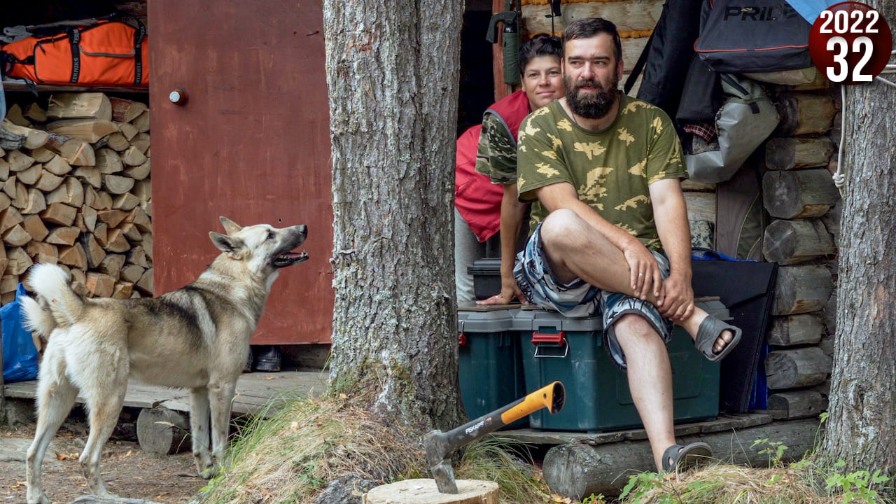 Уехали с женой жить в тайгу Приполярного Урала. Рыбалка. Гости на вертолете. Пельмени из рыбы. 32с